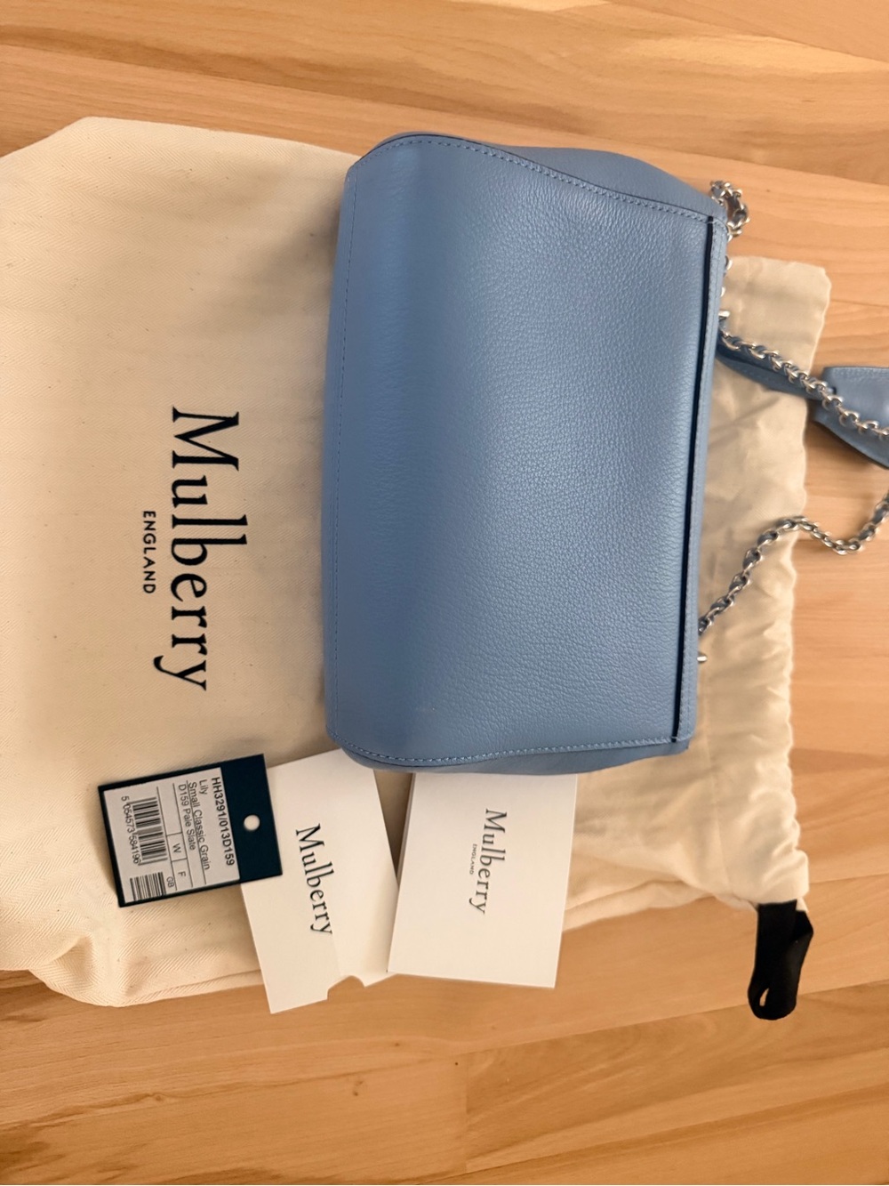 Mulberry Blue Leather Lily Shoulder Bag - Picture 5 of 6